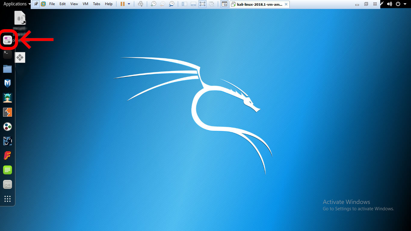 Go to settings appeared on the left side bar in Linux/Ubuntu?