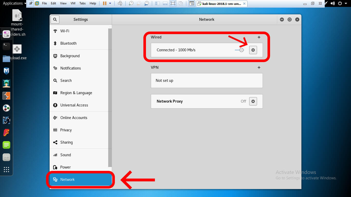 Hit network option and go to connection settings in Linux/Ubuntu?