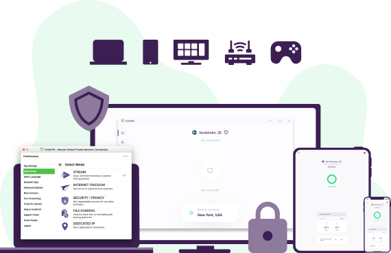 在不同的设备上设置VPN